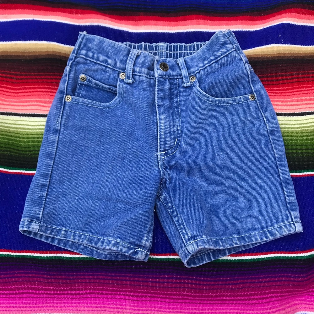 Cherokee Blue Vintage Kids Denim Jean Shorts - Elastic waist